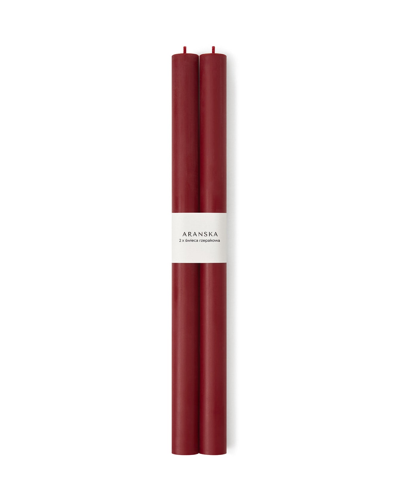 Świece wolnostojące gładkie - DARK RED (2 szt.)
